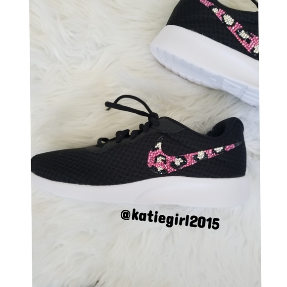 Custom Bling Pink Cheetah Print Nike - Picture 6 of 9
